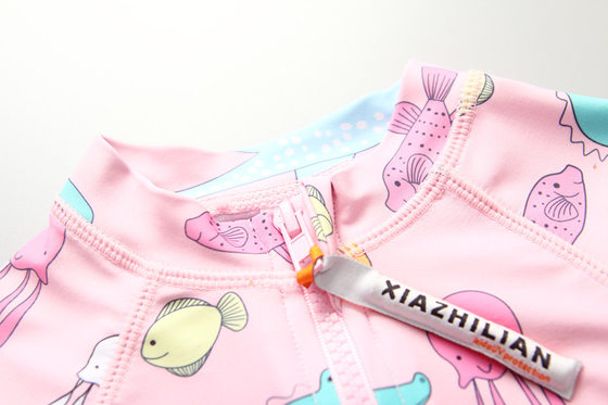 Girls' Swimwear One-piece Long-sleeved Sunscreen Children's Baby Children's Swimwear Girls' Beach Surfing Clothing Trendy