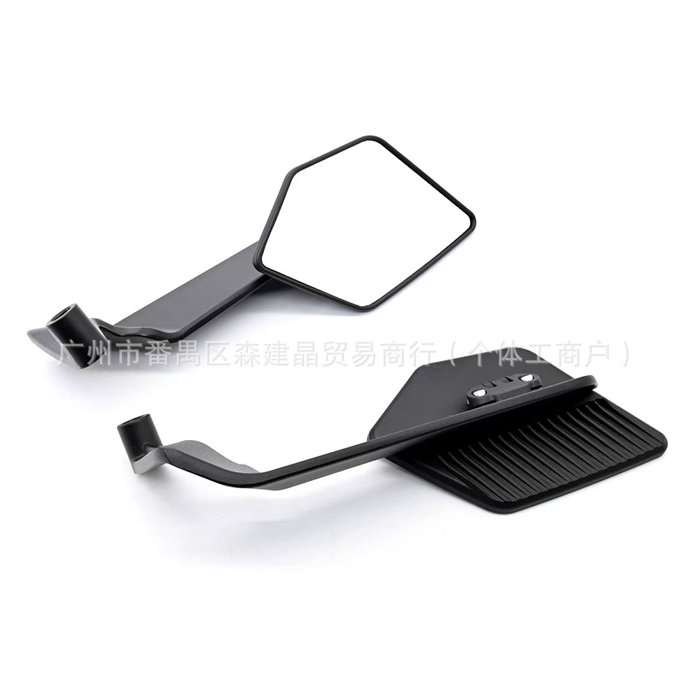 Motorcycle electric vehicle modified new large field of view fixed wind wing rearview mirror aluminum alloy universal blade reflector