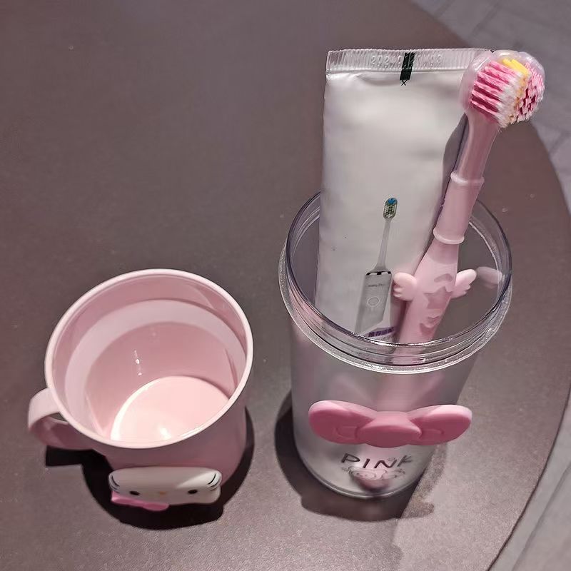 여행용 휴대용 손잡이 양치컵 칫솔 치약 보관 케이스