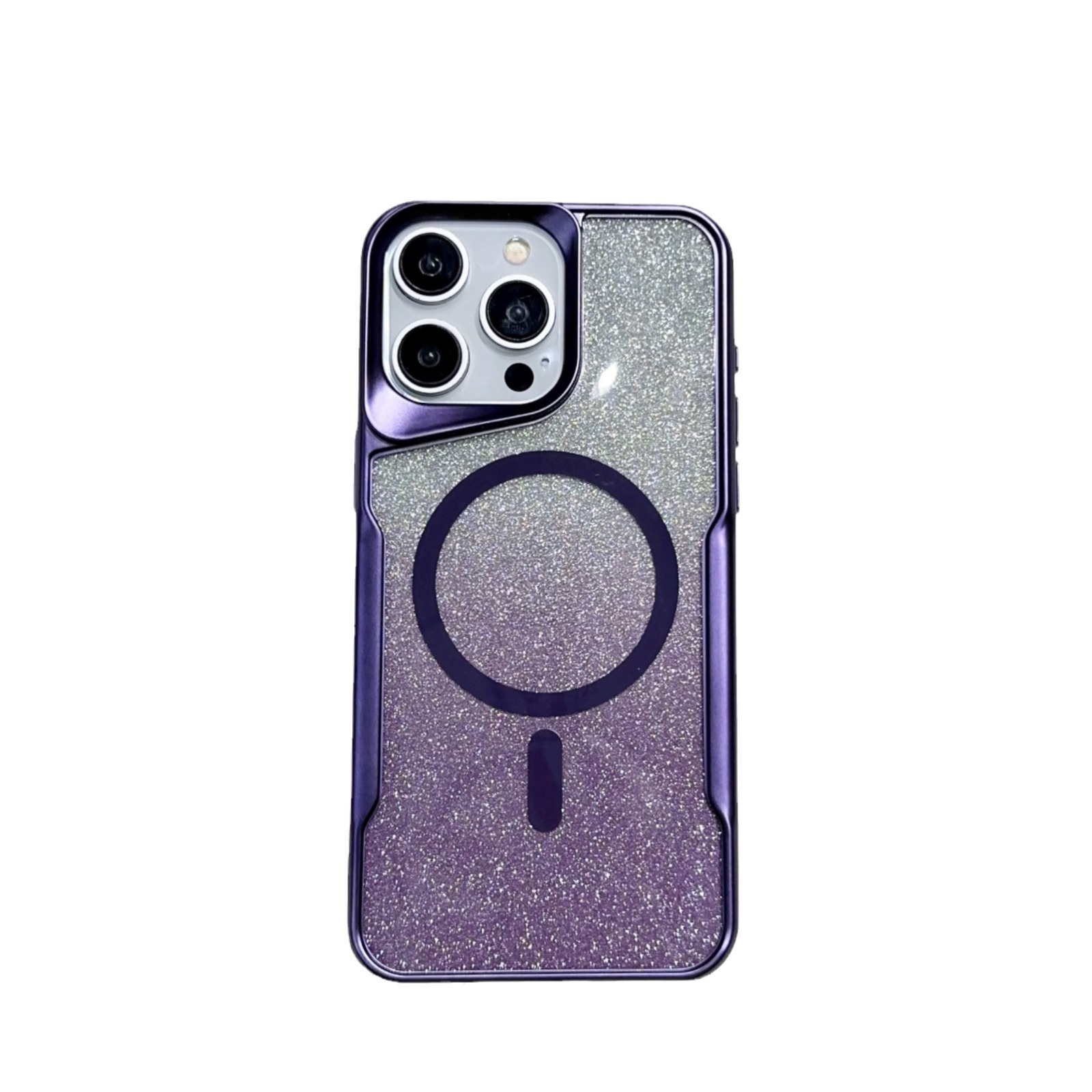 Nuevo cuchillo gradiente de polvo flash teléfono celular Apple 17PROMAX caso de teléfono celular de absorción comercio exterior iPhone 16 aplicable