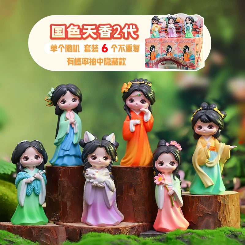 Картонные периферии fu Lillian blind box 2D модные игрушки куклы настольные украшения студенческий маленький подарок оптовая продажа