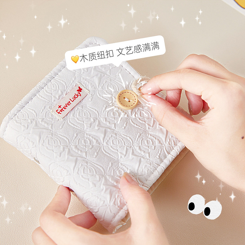 追星收納卡冊相冊3寸一宮格透明內頁玫瑰花布藝封面卡冊小卡收納