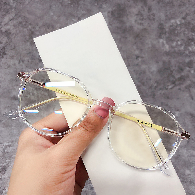Net red irregular round frame galmel box transmittance optical shelf…