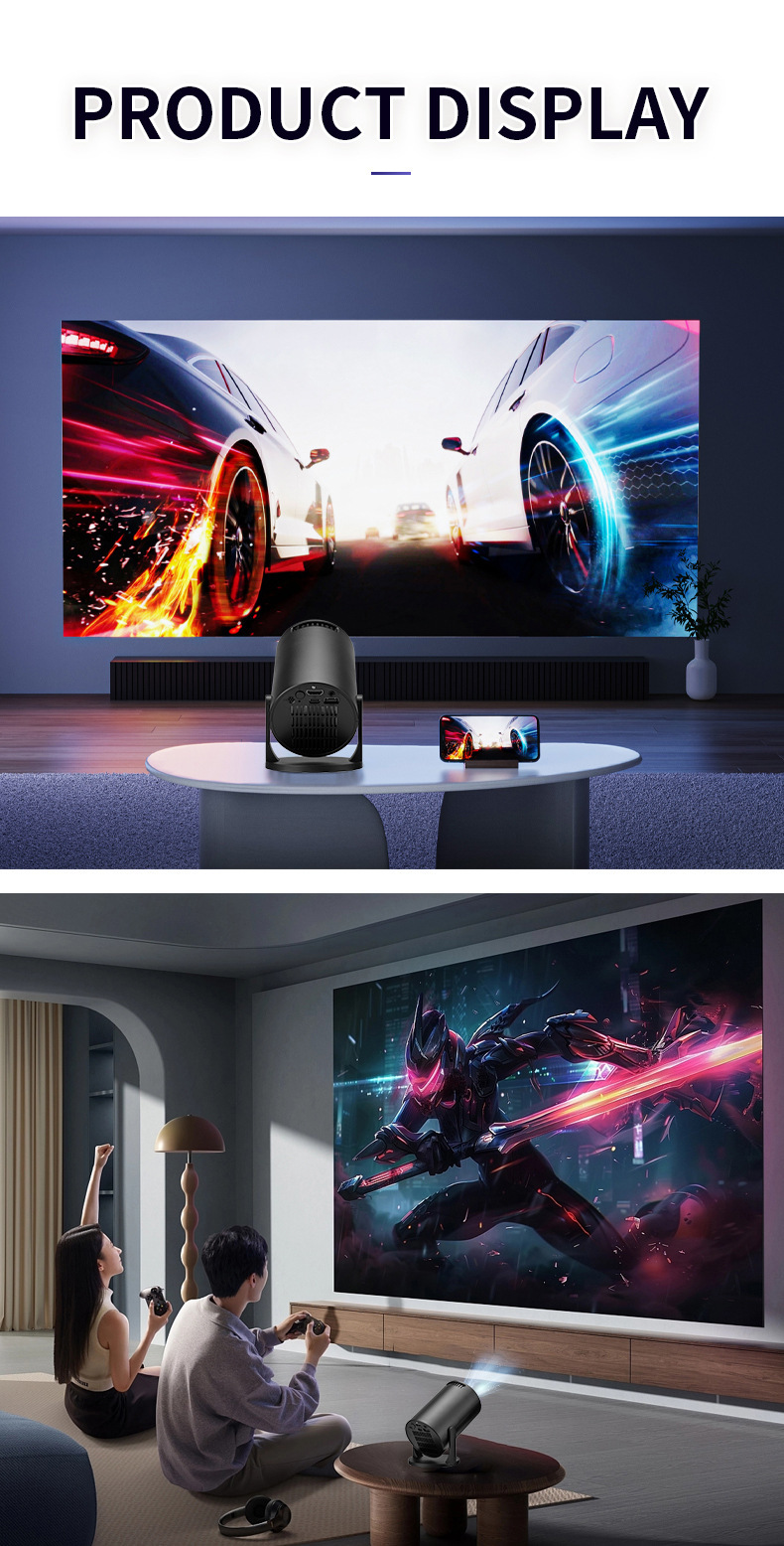 M5PRO Sınır Ötesi Yeni Ürün Ev Tipi Mikro Taşınabilir Mini Projektör HD Ev Kablosuz Kablolu Kompakt Telefon