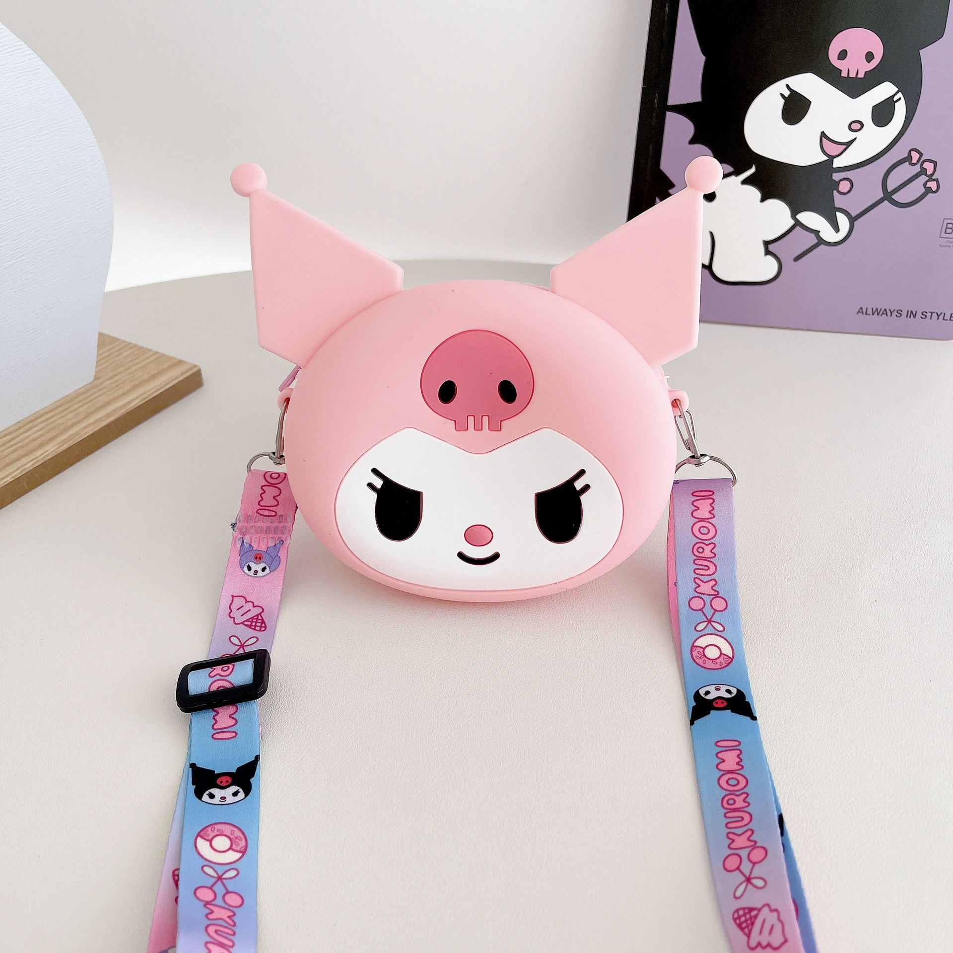 Children's bag, cartoon brand wallet, fashionable silicone shoulder bag