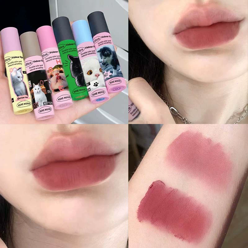Матовая помада-крем (KEKEMOOD) Velvet Tint — оттенки Milk & Rose, легкая длительная стойкость