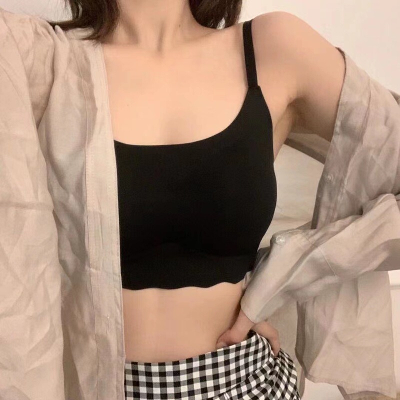 Japanese Shangpin Anxin Second Generation No Steel Ring One-piece Seamless Bra Ice Silk Breathable Anti-running Light Sports Underwear for Women