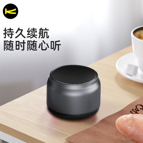 Baitong K12 Bluetooth Mini Metal Speaker 5.0 Wireless Mobile Phone Subwoofer Steel Cannon Broadcast Small Audio Factory