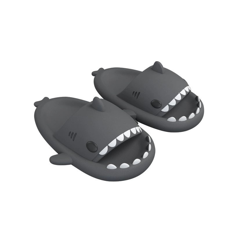 Кожаные тапочки на платформе Slide Slippers (Shark) с аквапарком?