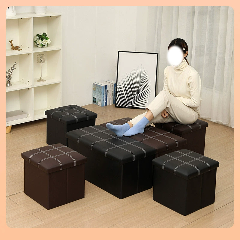 Ящик для хранения, складной табурет, табурет для хранения, табурет для хранения ✅ Оптовая продажа простых кожаных и искусственных кожаных изделий для взрослых W18