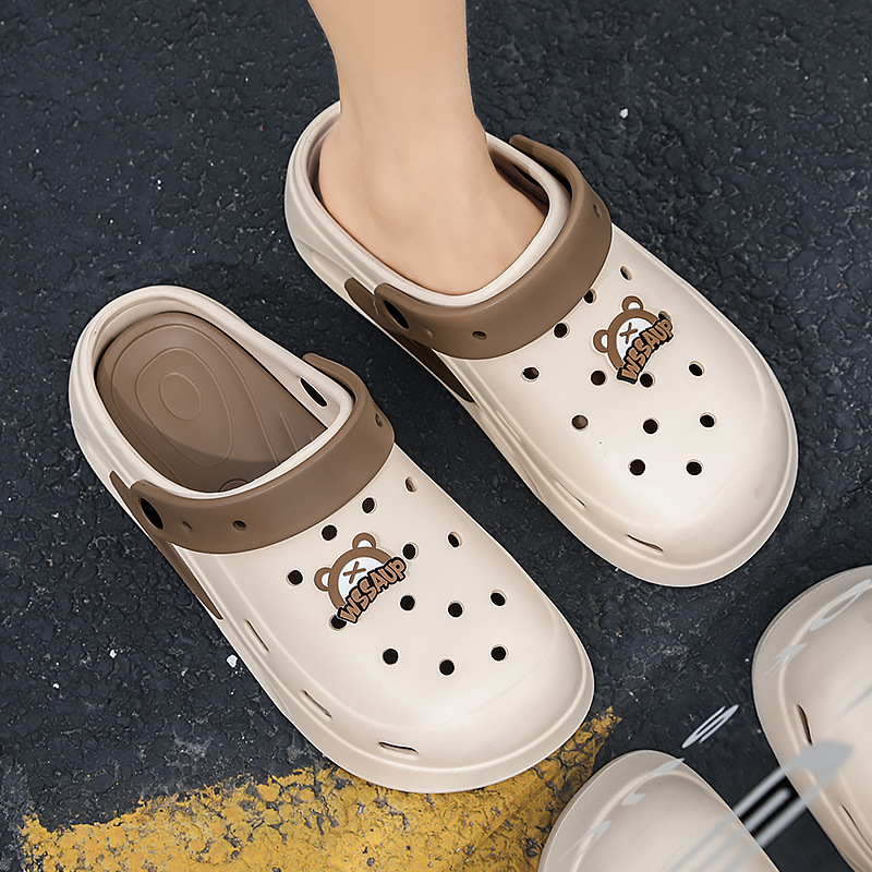 Zapatillas de mierda para hombres de verano, sandalias deportivas de playa de playa para jóvenes conductores al aire libre de dos usos.