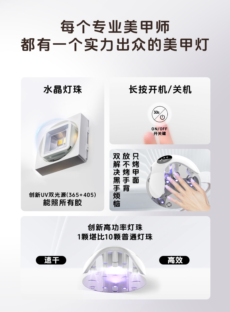 Nagellampe Fototherapie-Gerät, schnell trocknender Nagellack Gel-Härtungslampe, professionelle Nagelstudio-Fototherapie, für den Heimgebrauch.