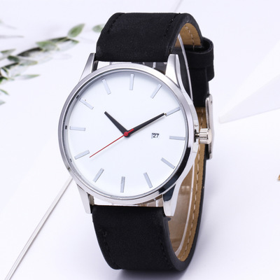 Montre de vente de ceinture mate à quartz d'affaires de calendrier pour hommes de mode_voghion.com
