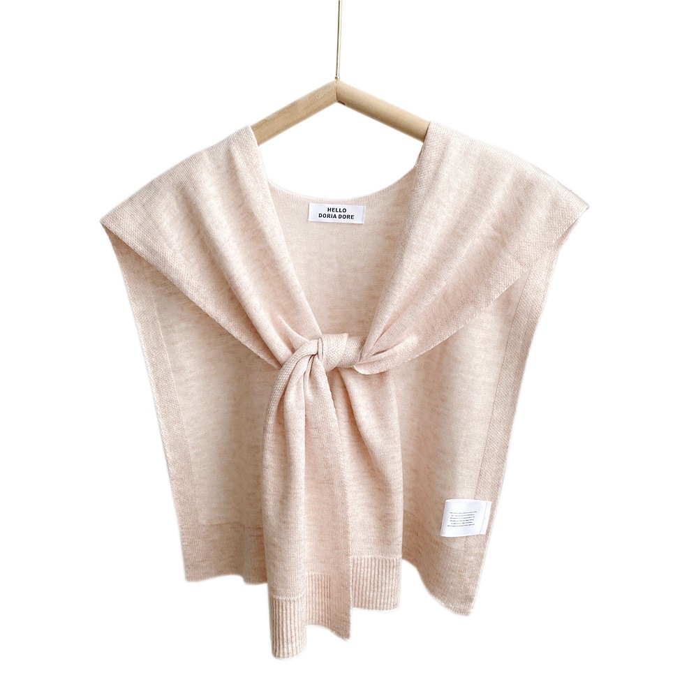 Solid Color Knitted Small Shawl Women's Summer Outfit Air-Conditioned Room Shoulder Shirt Spring and Autumn Internet Celebrity Korean Fashion Decoration