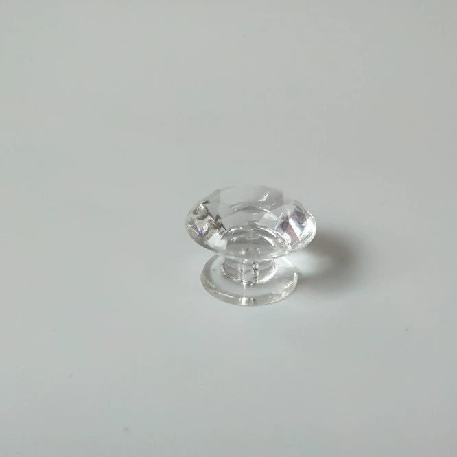 Transparent Acrylic Triangle Diamond Type Sphere Crown Type Purple Glass Handle