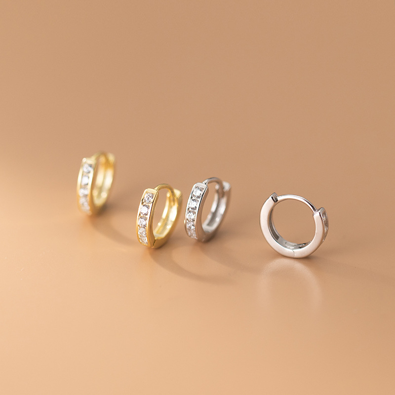 S925 plata esterlina perforación de orejas de perforación de perforación de orejas de orejas para mujeres estilo coreano chic simple versátil pequeño temperamento fresco joyas de orejas G9408