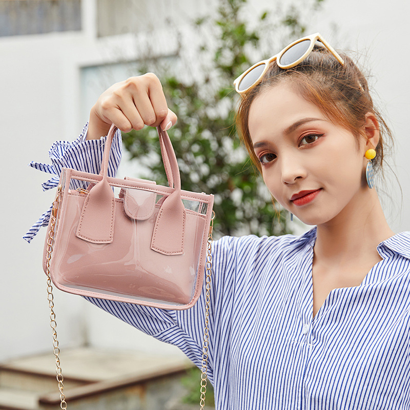 Bolso transparente de comercio exterior, nuevo modelo de bolso de mano para mujer, verano 2025, bolso pequeño versátil, bolso cruzado para mujer.