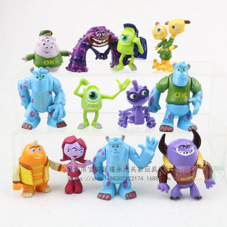 Monsters University Monsters Inc. Dolls 12 Types of Collectible Toys Big Eyed Monster and Hairy Monster Figurines and Models