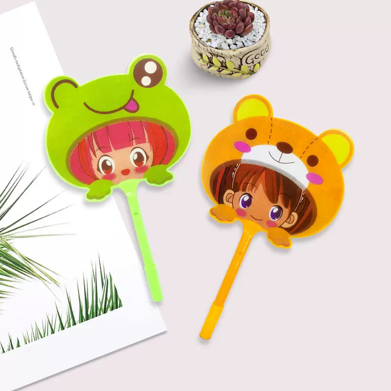 扇子笔地推引流活动广告宣传小礼品 创意文具学生可爱卡通圆珠笔
