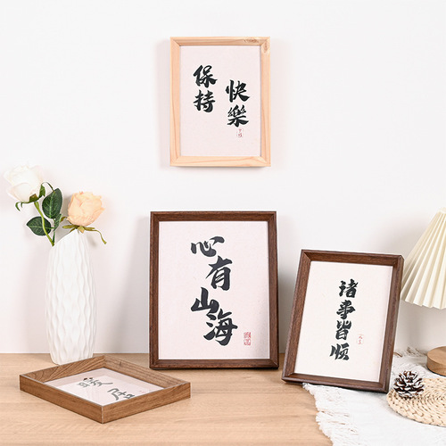 Wooden picture frame for table wholesale, picture frame mounting A3 A4 16-inch wall-mounted picture frame 5-inch 6-inch 8-inch creative photo wall
