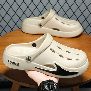 Men's Hole Shoes Summer Breathable Baotou Slippers Outer Thick-soled Comfortable Casual Shoes EVA Shoes Men's Sandals