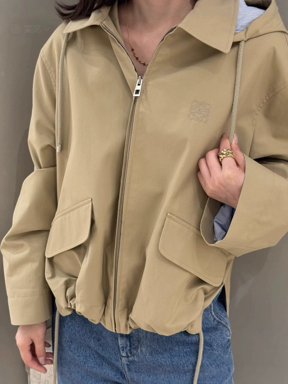 Замена Nanyou Haute Couture L*e2025 новое detachable collar спаянный хаки ветровка куртка