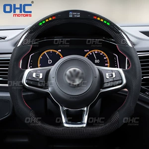 Volkswagen MK7.5 Golf GTI7 LED karbon lifli avtomobil sükanı, VW Golf 7 üçün modifikasiya