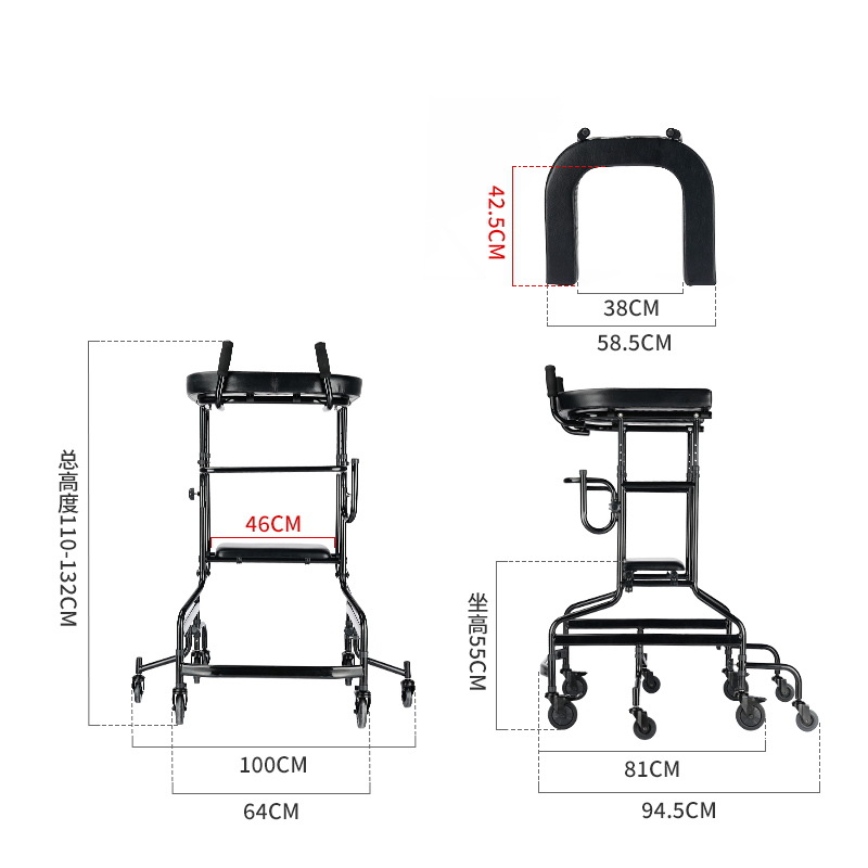 andador adulto caminando auxiliar de rehabilitación entrenamiento de extremidades inferiores de pie de rehabilitación andador caminando