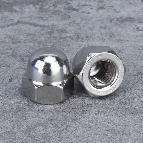 304 stainless steel hex nut flat head nut one-piece nut screw cap wholesale M3/M4/M5/M6