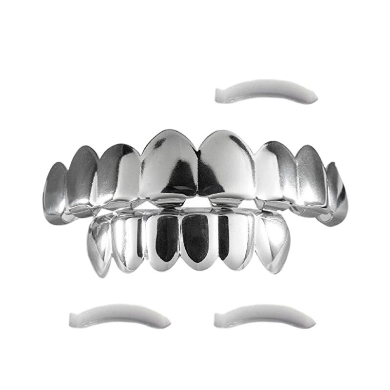 Европейские и американские горячие продажи хип-хоп брекеты Позолоченные 8 брекетов золотые брекеты Хэллоуин зубы грили реквизит