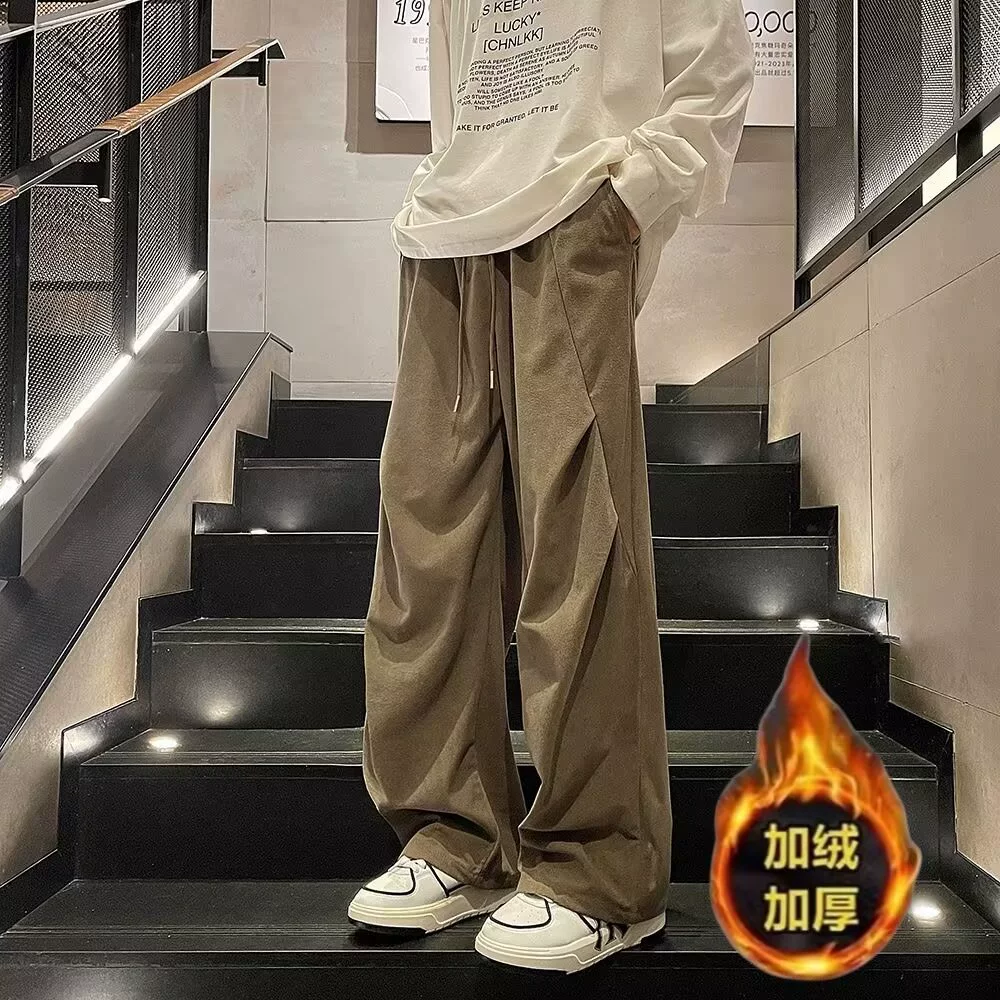 Американские брюки высокого уличного орнада мужские приливные бренды дизайн мульти карманные прямолинейные брюки свободные повседневные брюки осень-зима