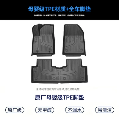 floor mats, Modelə uyğun ayaqaltı - thickened-wear-resistant-eco-friendly-baby-safeblack-single-layer-modeloriginal-factory-grade-tpe-floor-mat