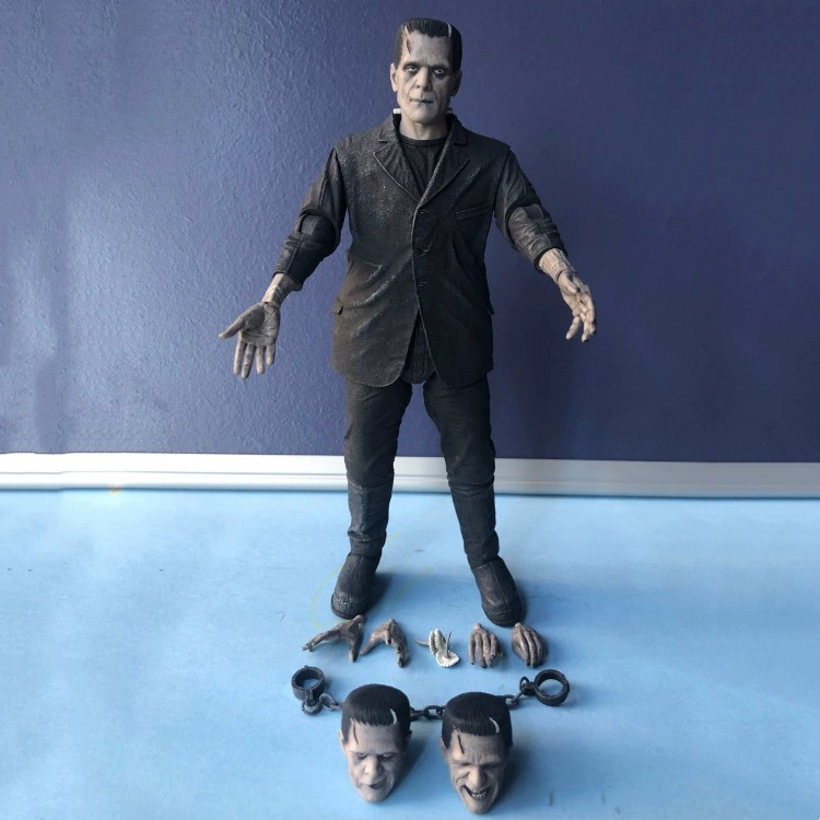 NECA Научная Странная Франкенштейн Цвет Черно-Белый Двойная Версия 7-дюймовая Подвижная Парижская Ручная Модель