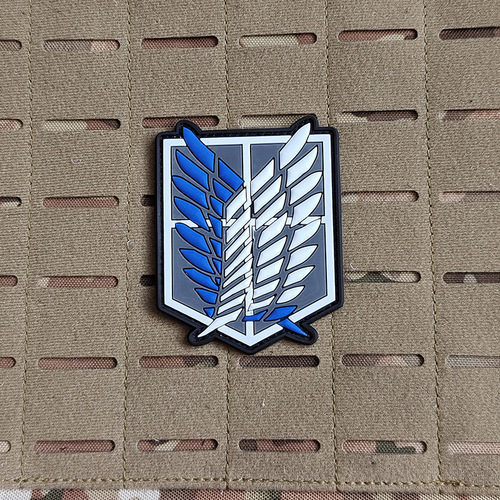 Wings of Liberty 3D PVC Rubber Velcro Badge Japanese Anime Attack on Titan Armband Survey Corps