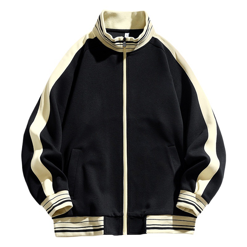 Otoño e Invierno nuevo suéter de La Rebeca de los Hombres estilo coreano color a juego flojo casual collar cremallera abrigo de los hombres logotipo imprimible