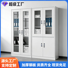 钢制办公室铁皮文件柜财务凭证柜带锁资料柜多层铁皮柜双开门矮柜