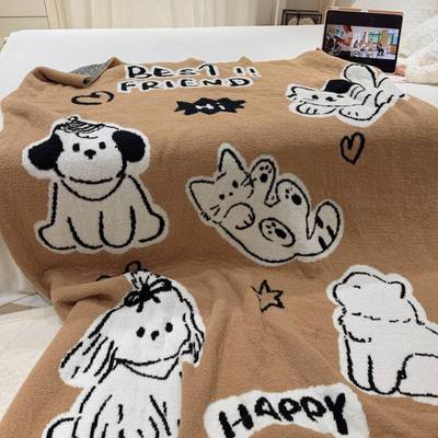 2026爆款半邊絨家居毛毯子毛毯