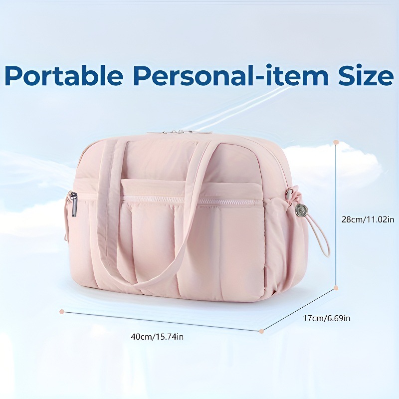 New Women's Nylon Tote Bag Large Capacity Travel Bag Portable Handbag Gym Bag Fashion Hand-Carry Bag - Thumbnail 4
