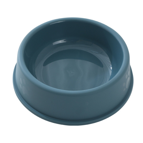 Pet Frosted Bowl Dog Bowl Dog Footprint Anti-Slip Plastic Single Bowl Pet Dog Food Bowl Wholesale Pet Supplies