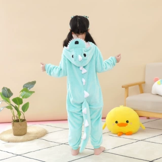 秋冬大童女孩加厚韩版冬季单眼怪家居服萌服爬服亲子休闲睡衣批发