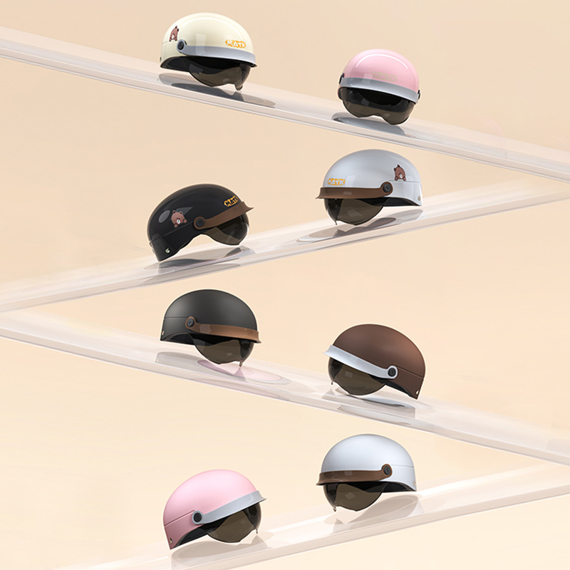 Cascos de vehículos eléctricos certificados 3C para hombres y mujeres, cascos de protección solar de verano, baterías, motocicletas, medio casco de ciclismo universal para todas las estaciones