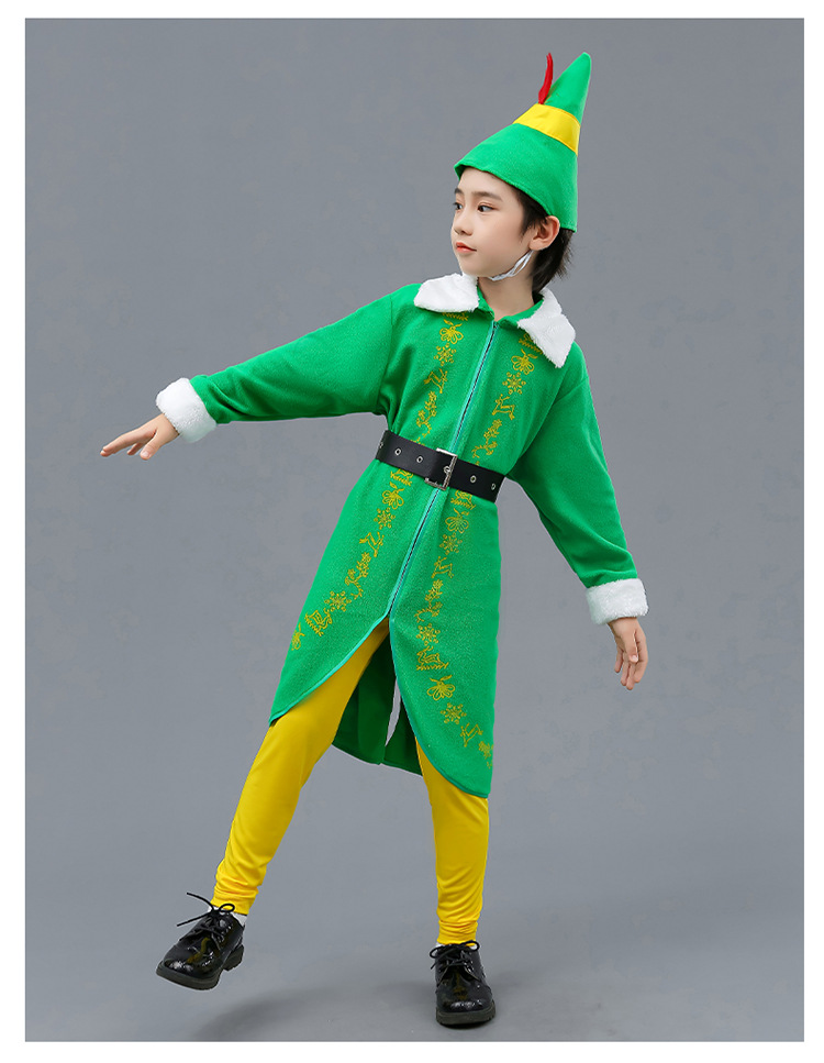 Christmas Children's Clothing Princess Dress Autumn and Winter Long Sleeve Thickened Elf Men's Performance Clothing_voghion.com