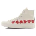 White Multi-Heart High Top (Runs Large)