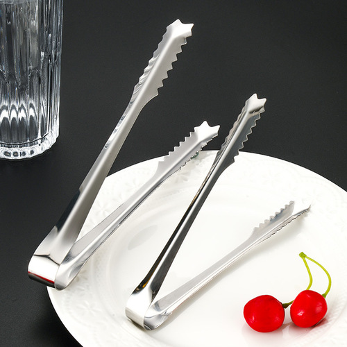 Hotel bar stainless steel ice clip ice cube food clip buffet barbecue steak bread clip towel clip sugar clip
