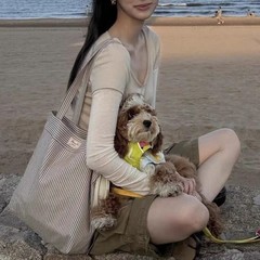 欧阳娜娜同款燕麦色设计感拼接修身针织衫早秋百搭打底上衣女新款