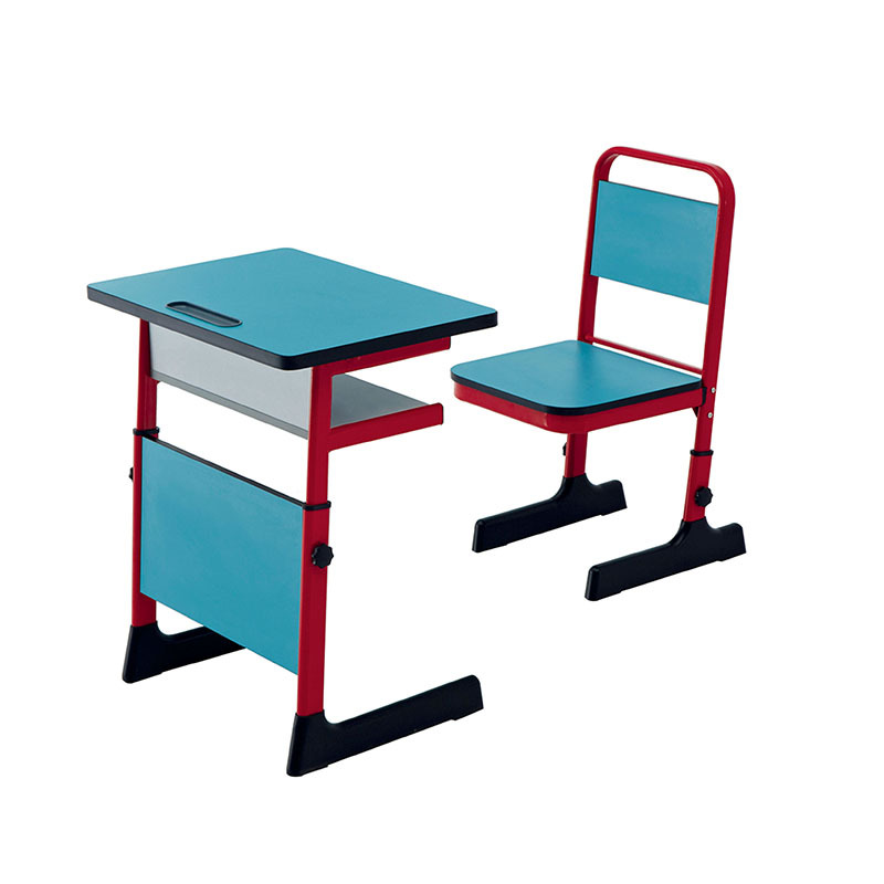 Mesa y silla individual para estudiantes (primaria/secundaria), altura ajustable con tubo, fabricante para escuelas o centros de tutoría image 12