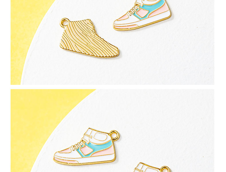 Electroplated Color Treatment DIY Jewelry Accessories, Bracelets Classification 10 PCS/Package Alloy Cartoon Shoe Pendant DIY Jewelry Accessories Bracelets