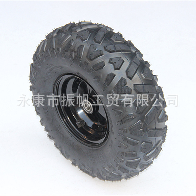 Four-Wheel Steering Wheel Go-Kart Accessories 145/ 70-6inch A-Shaped Vacuum Tire with 6002 Bearing Front Hub