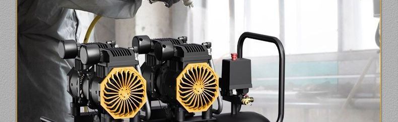 Oil-free silent air compressor, small household 220v air compressor, air pump for woodworking, painting, nailing, and inflating