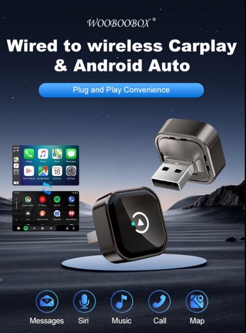 New mini car CarPlay wireless adapter: upgrade your car’s wired system to wireless USB without any installation required